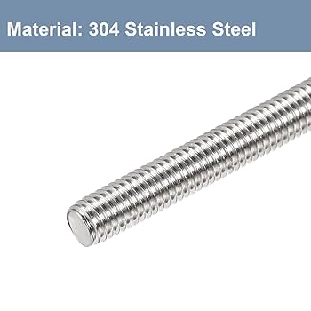 HiPicco Fully Threaded Rod M8 x 100mm 1.25mm Thread Pitch, 4